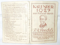 Kalender 1927 Mit Führer Durch F.A. Brechts Bildungsmethoden - Kalender