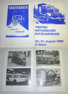 Programmheft: Treffen Historischer Nutzfahrzeuge 20.-21. August 1988 In Riesa - Technique