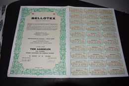 Bellotex Naamloze Vennootschap Textile 10 Aandeel 1985 Kortrijk Courtrai - Textile