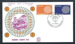 Andorre - FDC  Enveloppe 2/5/1970 - N°202/03 Europa - Covers & Documents