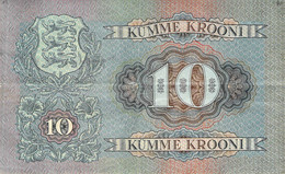 Estonia Estland 10 Kümme  Krooni 1928 Geldschein VF/F (III) - Estonie