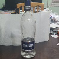 Finland-FINLANDIA-vodka Of Finland-(Hebrew Label-rite)-(alcohol-40%) (Capacity-1LITER)-used Bottle - Wein