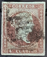 SPAIN 1855 - Canceled - Sc# 37c - 4c - Used Stamps