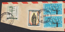 Turkey 1963 Eabrizalar Izmit Europa CEPT Meryem Ana Efes Virgin Mary Ephesus Éphèse Electricity Elettricità FRB00093 - Covers & Documents