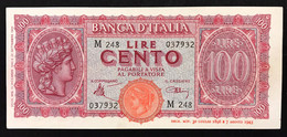 LUOGOTENENZA 1944  100 LIRE Italia Turrita Sup/q.fds  Lotto 2231 - Sammlungen