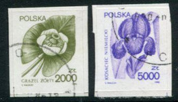 POLAND 1990 Medicinal Plants Self-adhesive  Used  .  Michel 3277-78 - Used Stamps