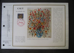 Feuillet CEF " CALY " La Corbeille Rose " Timbre 1er Jour       24.nov.1984 GRASSE 06 - Afgestempeld