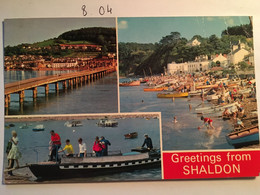 CPSM, Multivues-Multiviews, Greetings From SHALDON, Bridge, Beach, Ferry, écrite En 1977 (stamp), UK - Otros & Sin Clasificación