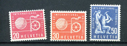 Svizzera (1956) - ILO / BIT - Mi. 100/102 ** - OIT