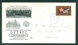 Conférence QUÉBEC Conference; Timbre Scott # 432 Stamp; Pli Premier Jour / First Day Cover (6569) - Storia Postale