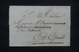 BELGIQUE - Marque Postale De Bruges Sur Lettre Pour Gand En 1807 ( Occupation Française Napoléon Ier ) - L 103955 - 1794-1814 (Periodo Frances)