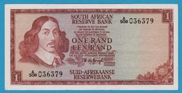 SOUTH AFRICA 	1 Rand Jan Van Riebeeck	ND (1966-1972)	Serie A508 036379 P# 109b - Suráfrica