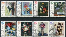 POLAND 1989 Floral Paintings Used.  Michel 3237-44 - Used Stamps