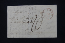 BELGIQUE - Cachet Rouge De Yperen Sur Lettre Pour Gend - L 103975 - 1815-1830 (Période Hollandaise)