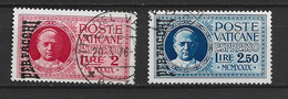 95710) VATICANO-Sovrastampati - Pacchi Postali - 1 Ottobre 1931-2 VALORI- USATI - Usados