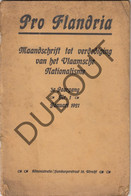 Tijdschrift - Pro Flandria - Vlaams Nationalisme/ 3e Jaargang Nr 1, 1921 (R666) - Autres & Non Classés