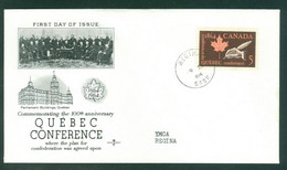 Conférence QUÉBEC Conference; Timbre Scott # 432 Stamp; Pli Premier Jour / First Day Cover (6571) - Storia Postale