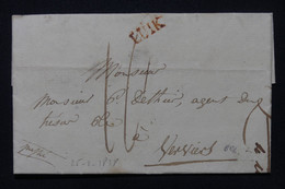 BELGIQUE - Marque Postale En Rouge "Luik " Sur Lettre Pour Verviers En 1828 - L 103998 - 1815-1830 (Période Hollandaise)