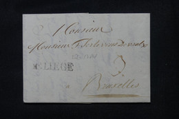 BELGIQUE. - Marque Postale De Liège Sur Lettre Pour Bruxelles En 1784 - L 104086 - 1714-1794 (Austrian Netherlands)