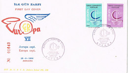 41404. Carta F.D.C  ANKARA (turquia) 1966.  Tema EUROPA - Covers & Documents