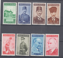 TURKEY / 1940  STAMPS ,THE 1ST ANNIVERSARY OF THE DEATH OF ATATURK ,THE 11TH BALKAN GAMES - Gebraucht