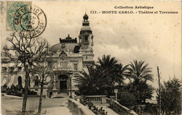 CPA AK MONACO - MONTE-CARLO - Theatre Et Terrasses (477152) - Terrassen