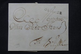 BELGIQUE.- Marque Postale De Ostende Sur Lettre Pour Bruxelles En 1774 - L 104109 - 1714-1794 (Austrian Netherlands)