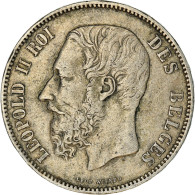 Monnaie, Belgique, Leopold II, 5 Francs, 5 Frank, 1873, TB+, Argent, KM:24 - 5 Frank