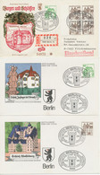 BERLIN 1975/80 24 Versch. Freimarken-FDC's Meist Portogerecht Gel. M Bogenmarken - Sonstige & Ohne Zuordnung