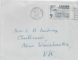3626  Carta  Victoria 1957 Canada - Briefe U. Dokumente