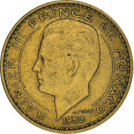 Monnaie, Monaco, Rainier III, 10 Francs, 1950, TTB, Aluminum-Bronze - 1949-1956 Anciens Francs