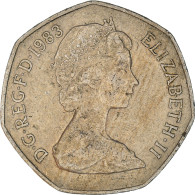Monnaie, Grande-Bretagne, Elizabeth II, 50 Pence, 1983, TB, Copper-nickel - 50 Pence