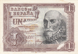 CRBS0052 BILLETE ESPAÑA 1 PESETA 1953 SIN SERIE MBC 5 - Autres & Non Classés