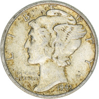 Monnaie, États-Unis, Mercury Dime, Dime, 1943, U.S. Mint, Philadelphie, TTB - 1916-1945: Mercury