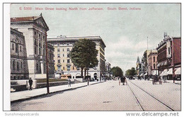 Main Street Looking NOrth From Jefferson South Bend Indiana 1907 - South Bend