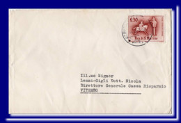 1963 San Marino Saint Marin Lettre Cover Brief Mailed To Italy * - Storia Postale