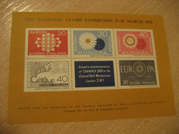 LONDON England 1961 National Stamp Exhibition Imperforated Souvenir Sheet Proof Europa Europeism FINLAND - Proeven & Herdrukken