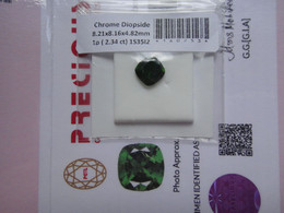 LaZooRo: Chrome Diopside 2.34ct - Certificate - Other & Unclassified