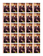 DEMOCRATIC REPUBLIC CONGO 2021 - OFFICIAL ISSUE - IMPERF SHEET 25v 2250 F - PATRICE LUMUMBA NATIONAL HERO - RARE MNH - Nuovi