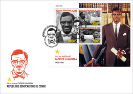 DEMOCRATIC REPUBLIC CONGO 2021 - OFFICIAL ISSUE - FDC SOUVENIR SHEET - PATRICE LUMUMBA NATIONAL HERO - RARE - Nuovi