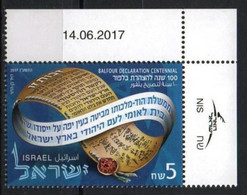 Israel  2017. Balfour Declaration Centennial   MNH - Nuevos (sin Tab)