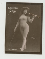 CHROMOS CIGARETTES - PUB Pour CIGARETTES MELIA ALGER - Portrait Artiste 1900 Nue Sous Collant -  D'ARMOY - Melia