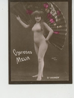 CHROMOS CIGARETTES - PUB Pour CIGARETTES MELIA ALGER - Portrait Artiste 1900 Nue Sous Collant -  D'ARMOY - Melia