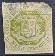 VENEZUELA 1867 - Canceled - Sc# 16 - Very Thin On Upper Edge - Venezuela