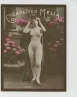 CHROMOS CIGARETTES - PUB Pour CIGARETTES MELIA ALGER - Nus - Artiste 1900 - Portrait De LABEL - Melia