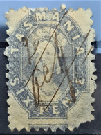 TASMANIA 1864 - Canceled - Sc# 27 - 6d - Usati