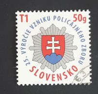 Stamp From Slovakia, 25 Anniversaire Of Police Force, Year 2016, Cancelled, Michel-Nr. 781 - Usati