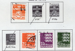 1971/1972 -  DANIMARCA - DENMARK - Mi. Nr. 512+526-528 - LH/Used -  (Z0304..40) - Andere & Zonder Classificatie