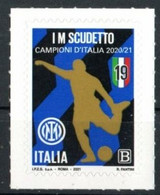 2021 - ITALIA - INTER CAMPIONE D'ITALIA  DI CALCIO 2020/21 / INTER FOOTBALL CHAMPIONS OF ITALY 2020/21. MNH . - 2021-...: Mint/hinged