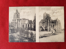 Carte Allemande  -  Lassigny -( Frankreich )  - Kirche Lassigny Von Der Französischen Artillerie Zerschossen - Lassigny